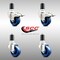Service Caster 3 Inch 316SS Solid Poly Swivel 1-1/2 Inch Expanding Stem Caster Lock Brake, 2PK SCC-SS316TTLEX20S314-SPUS-2-S-2-112 - alternate 5